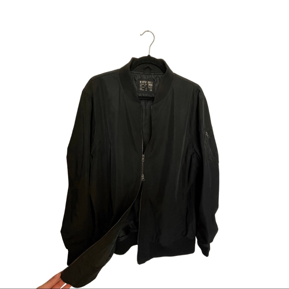 Ninth Hall Men’s Bomber Jacket Black Size Large - Picture 3 of 5